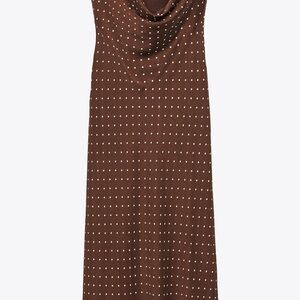 Zara Brown Polka Dot Dress